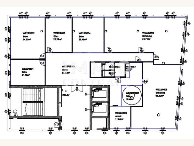 Büro Wels: Grundriss 8. Obergeschoss BT.C Grundriss 8. Obergeschoss BT.C