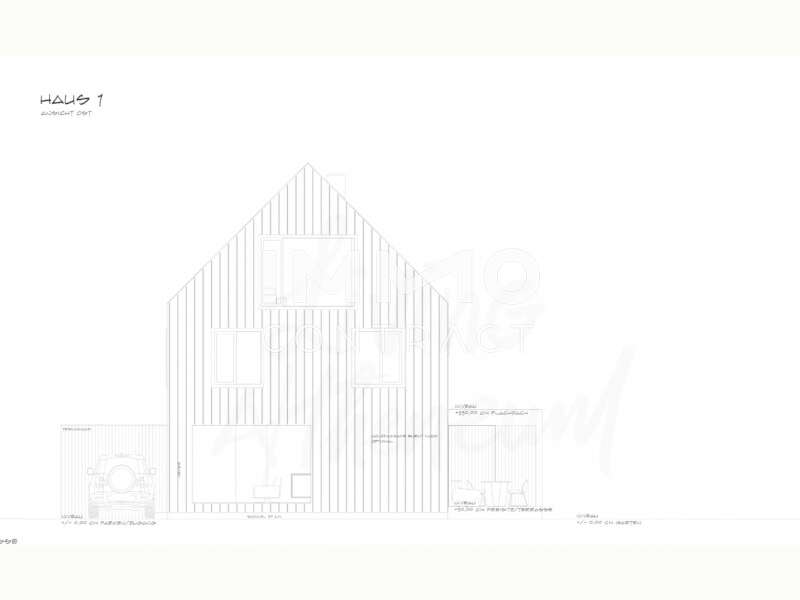Doppelhaushälfte Gumpoldskirchen: Seitenansicht Haus 1 Seitenansicht Haus 1