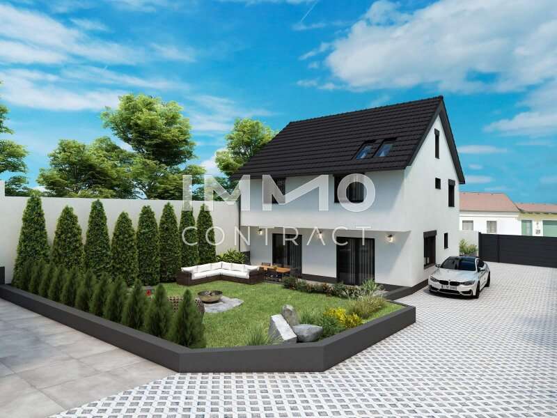 Einfamilienhaus Edelstal: Ansicht Einfahrt Haus 1 Ansicht Einfahrt Haus 1