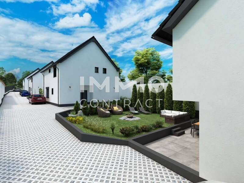 Einfamilienhaus Edelstal: Gartenansicht Haus 1 Gartenansicht Haus 1