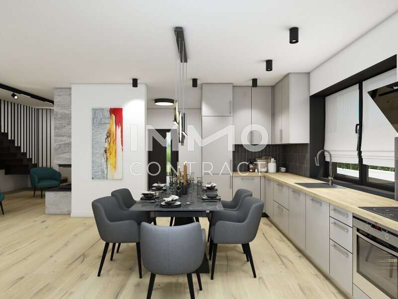 Einfamilienhaus Edelstal: Essbereich mit Küche Essbereich mit Küche