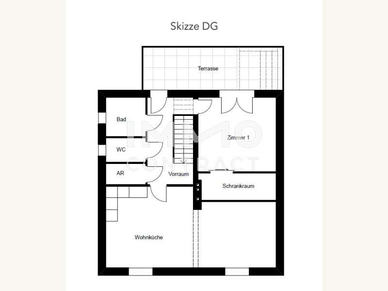 Haus Drosendorf Stadt: Skizze DG Skizze DG