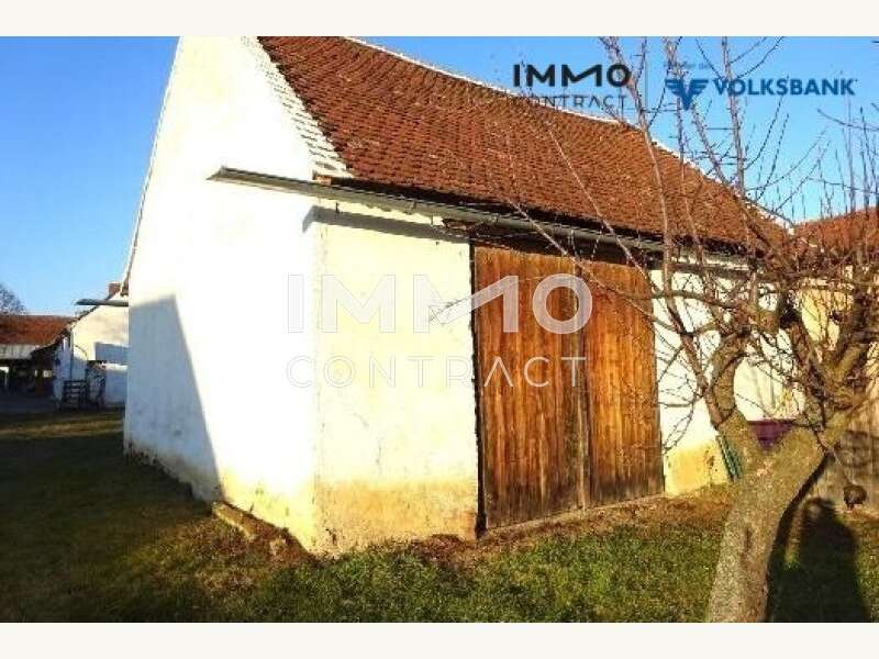 Haus Hannersdorf: Die Scheune in der Winterabendsonne Die Scheune in der Winterabendsonne