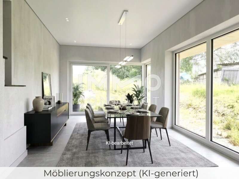 Haus Reingers: Esszimmer Möblierungskonzept (KI-generiert) Esszimmer Möblierungskonzept (KI-generiert)