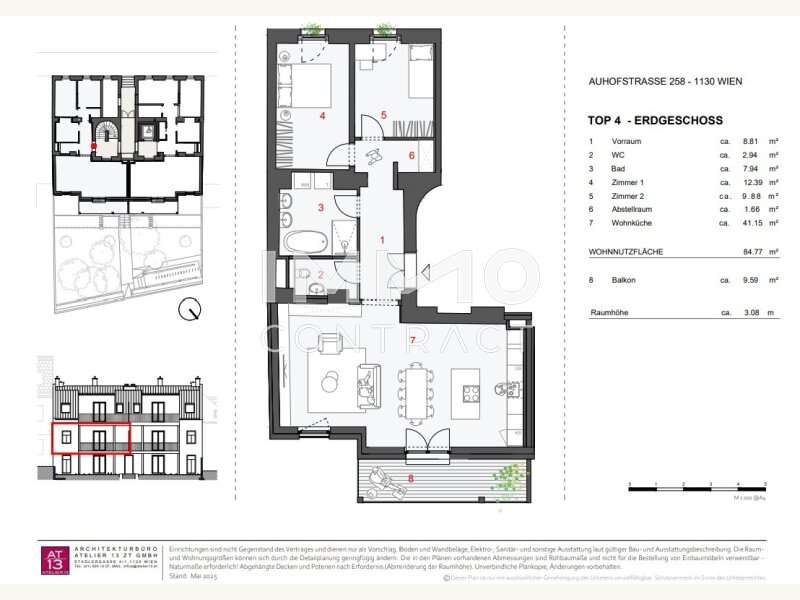 Mietwohnung Wien: Grundriss Top 4 Grundriss Top 4