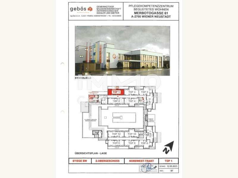 Mietwohnung Wiener Neustadt: Top1 Lageplan Top1 Lageplan