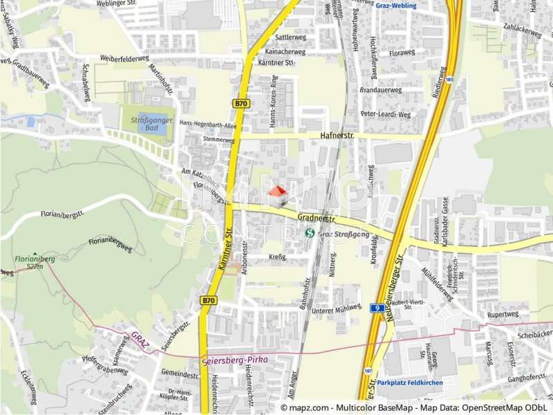 Tiefgaragenstellplatz Graz: Geolyzer Kartenausschnitt Geolyzer Kartenausschnitt