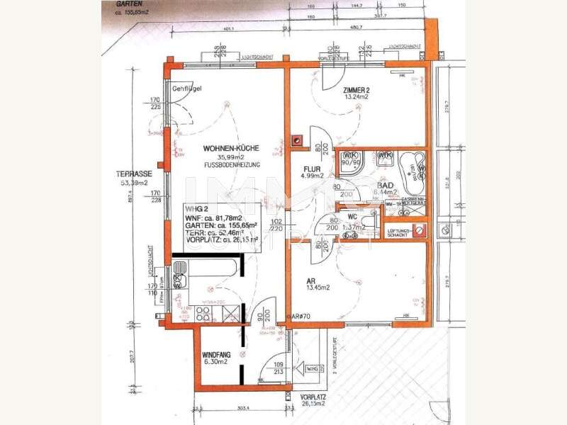 Terrassenwohnung Wien: Wohnungsplan Wohnungsplan