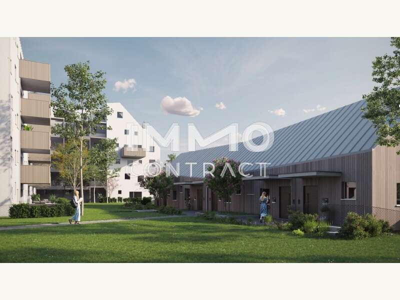 Reihenhaus rückseite und innenhof