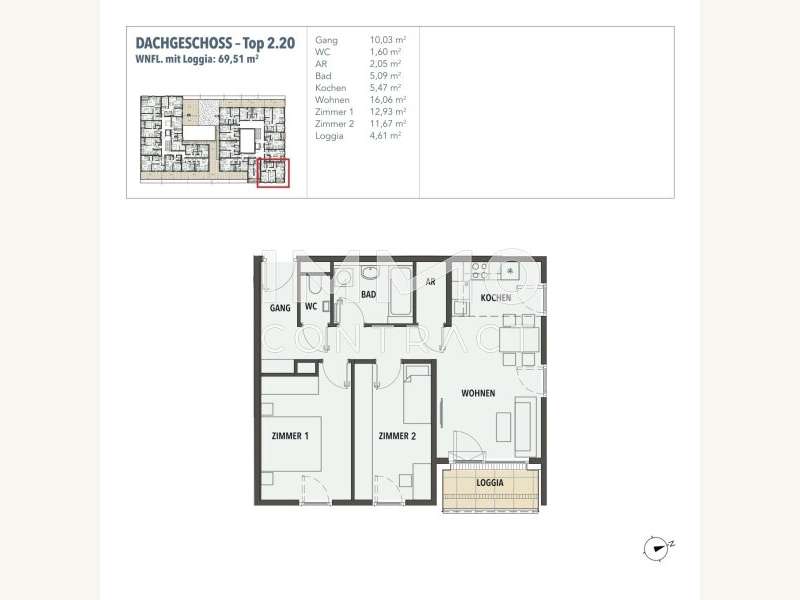 Eigentumswohnung Wien: Grundriss Grundriss
