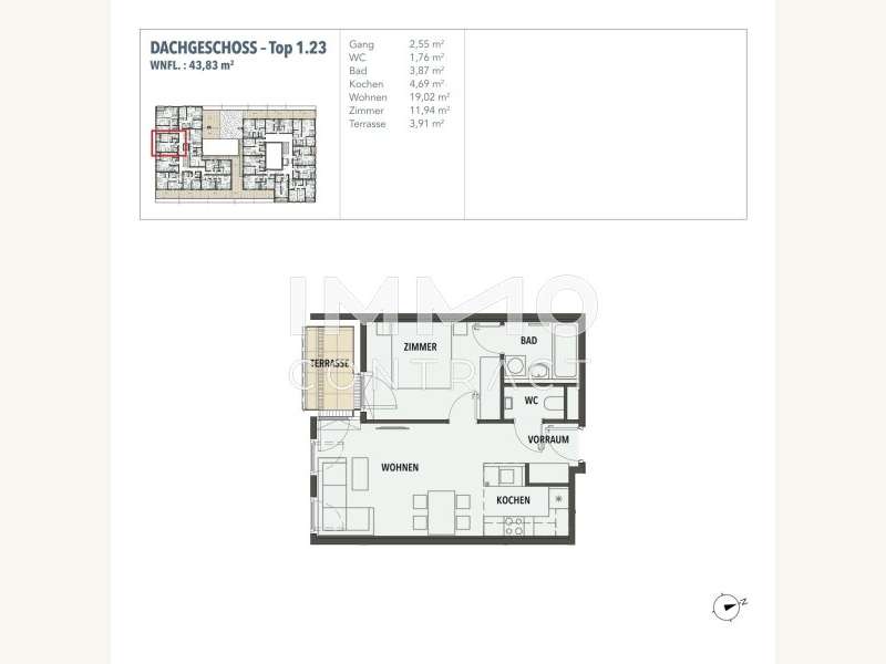 Eigentumswohnung Wien: Grundriss Grundriss