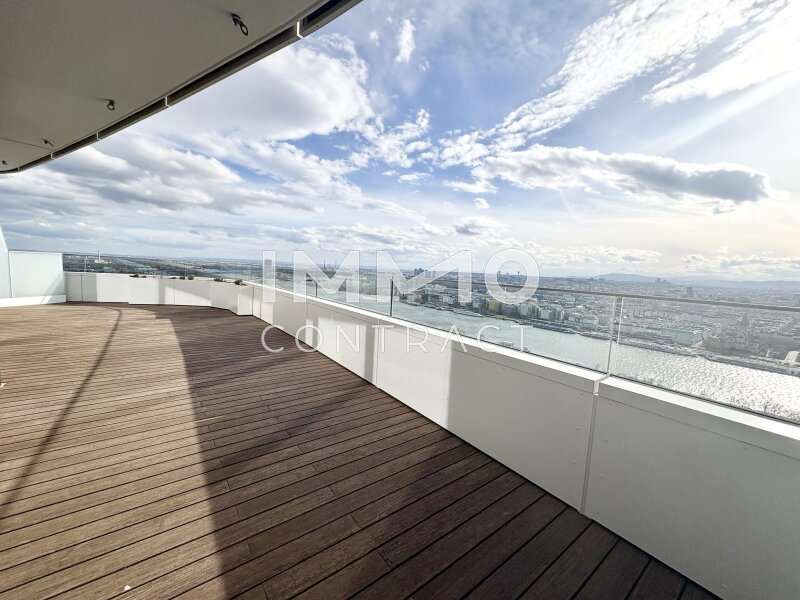 Eigentumswohnung Wien: Balkon Richtung City & Neue Donau (flussabwärts) Balkon Richtung City & Neue Donau (flussabwärts)