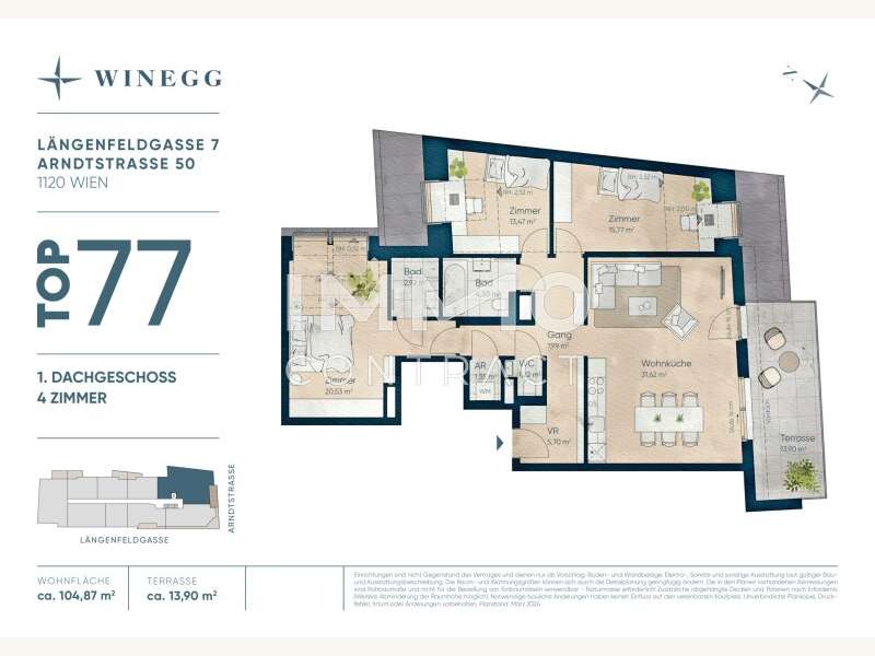 Dachgeschosswohnung Wien: Top 77 Top 77