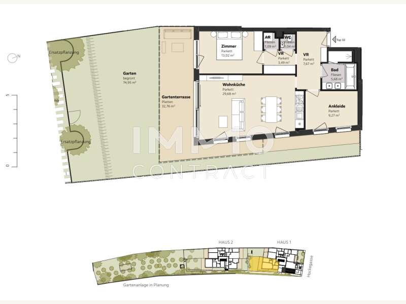 Grundriss TOP 2 Haus 1