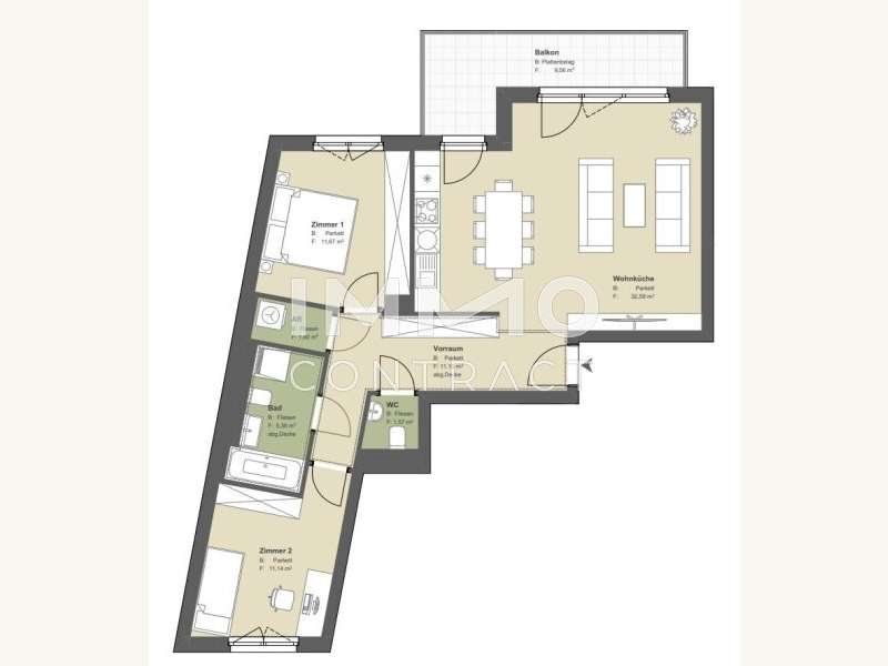 Eigentumswohnung Wien: Top 4_8_12_16_20 Variante 1 Top 4_8_12_16_20 Variante 1