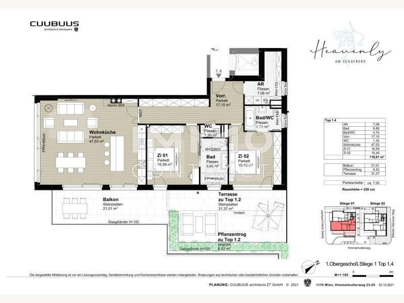 Eigentumswohnung Wien: Grundriss Grundriss