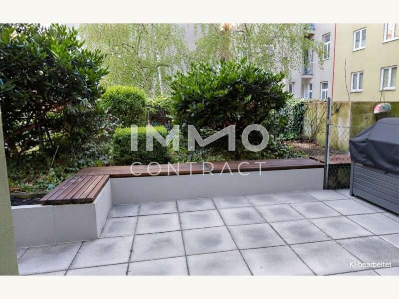 Eigentumswohnung Wien: Terrasse mit Garten Terrasse mit Garten