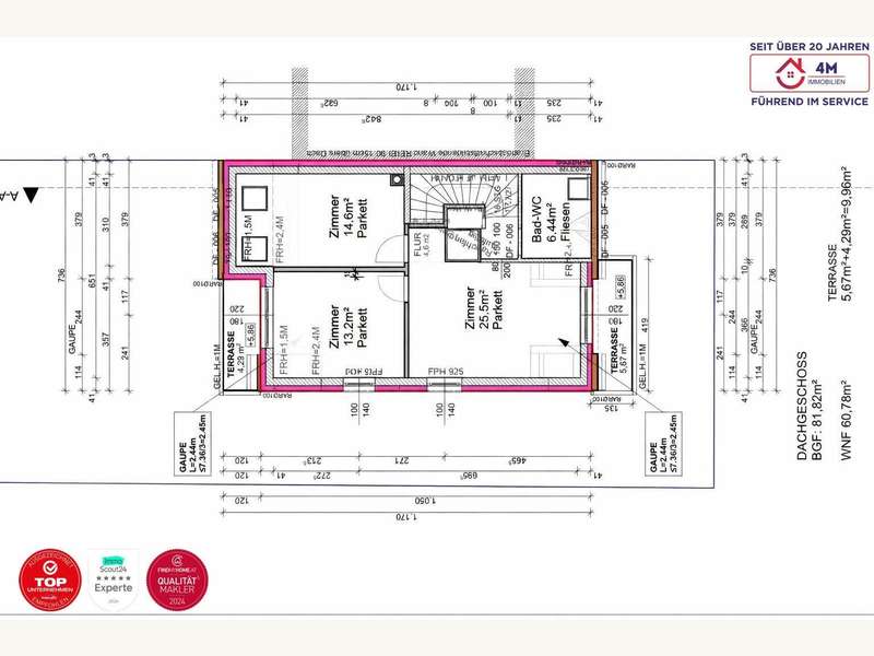 Einfamilienhaus Wien: Dachgeschoss Dachgeschoss