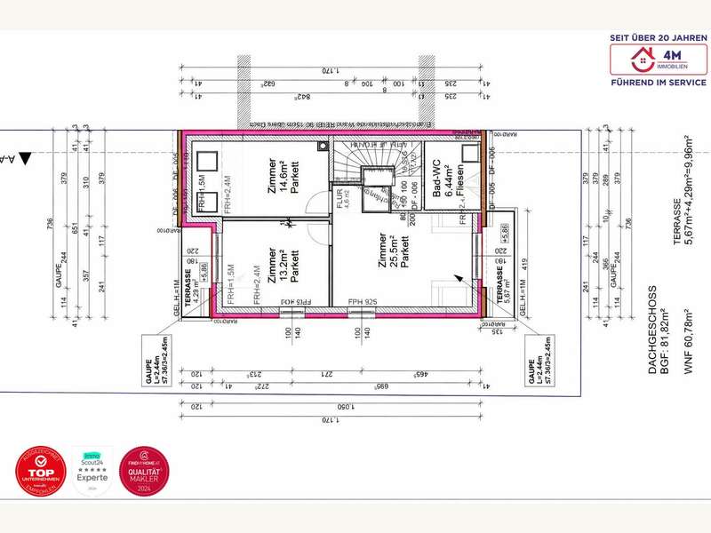 Einfamilienhaus Wien: Dachgeschoss Dachgeschoss