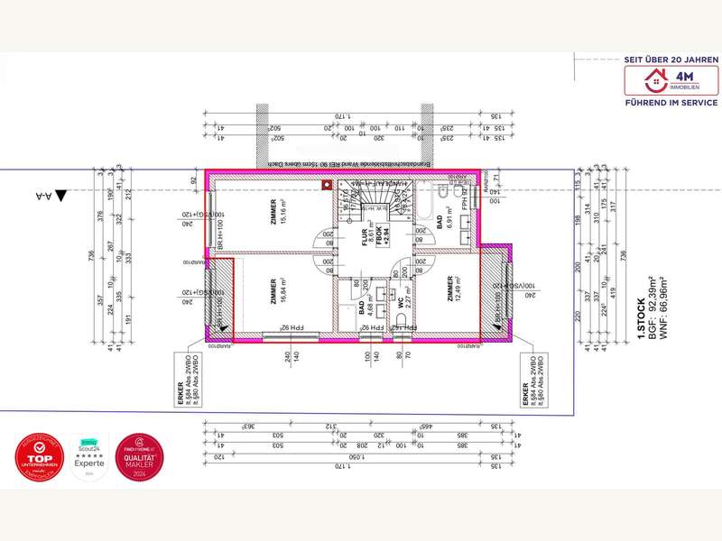 Einfamilienhaus Wien: Obergeschoss Obergeschoss