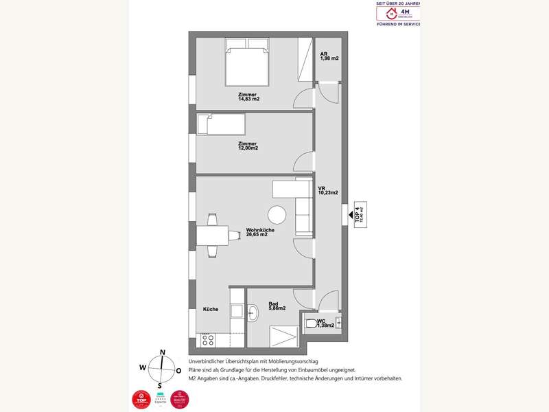 Mietwohnung Tulln an der Donau: GRUNDRISS GRUNDRISS