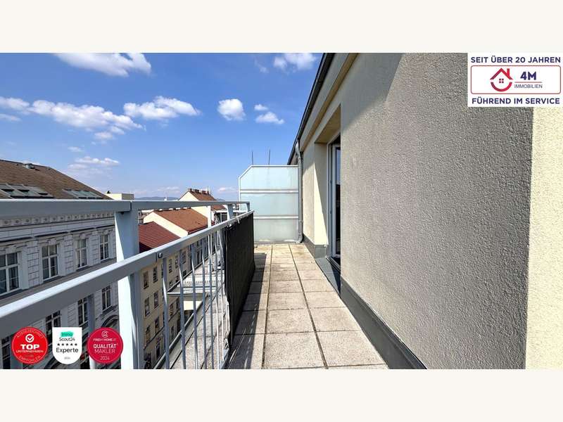 Dachgeschosswohnung Wien: Terrasse Terrasse