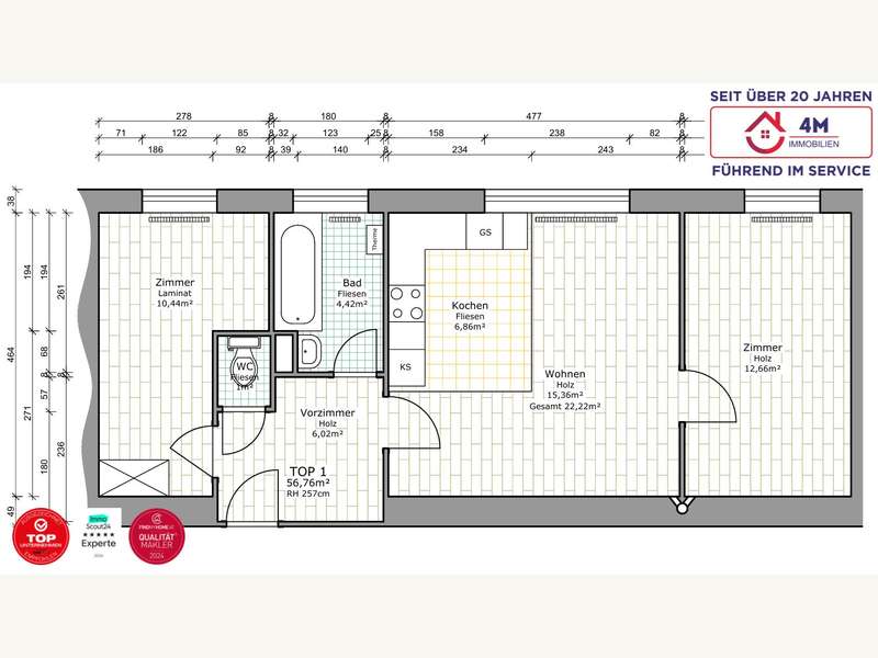 Eigentumswohnung Wien: Grundriss Grundriss