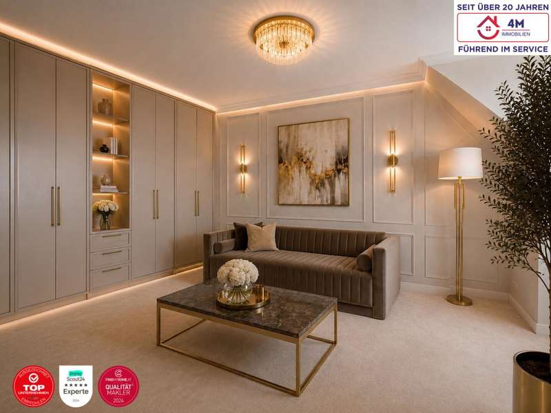 Wohnzimmer KI Bearbeitung