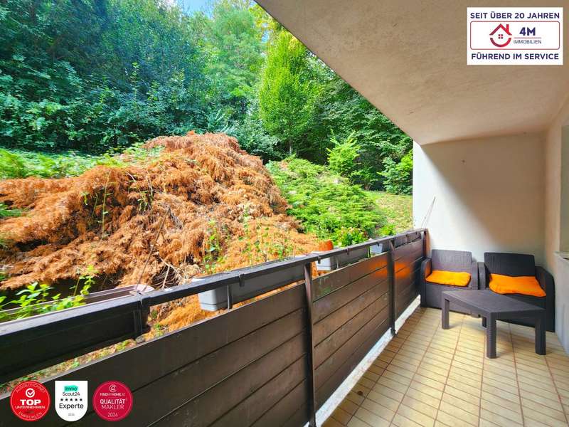 Eigentumswohnung Wien: Loggia mit Grünblick Loggia mit Grünblick