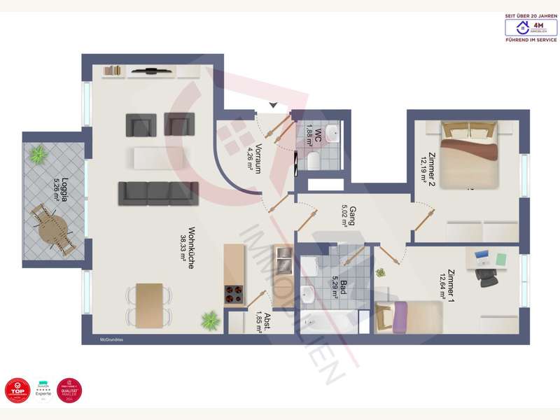 Eigentumswohnung Wien: Grundriss Grundriss