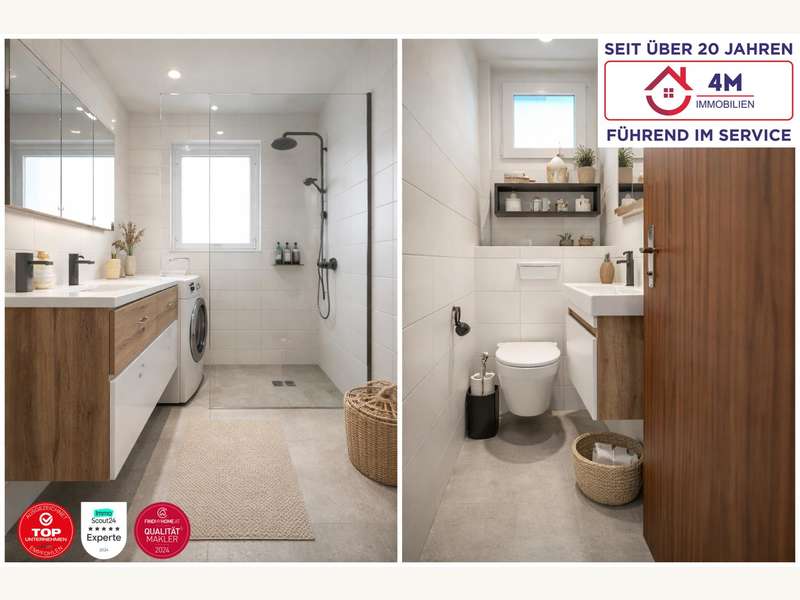 Badezimmer und WC Staged