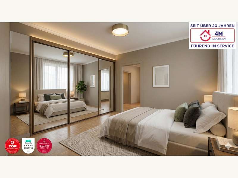 Eigentumswohnung Wien: Schlafzimmer 2 staged Schlafzimmer 2 staged