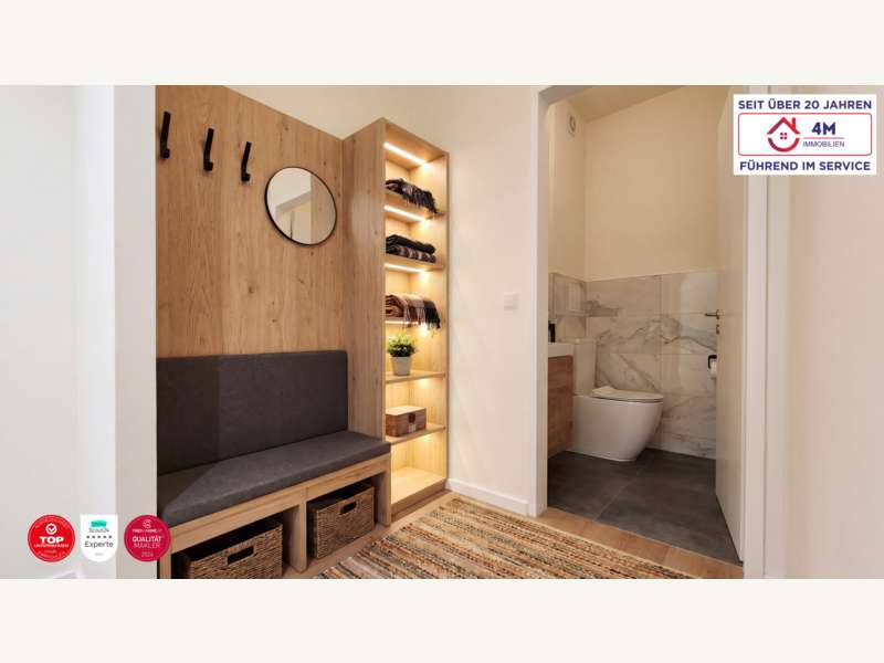 Garderobeneck Vorzimmer gestagt