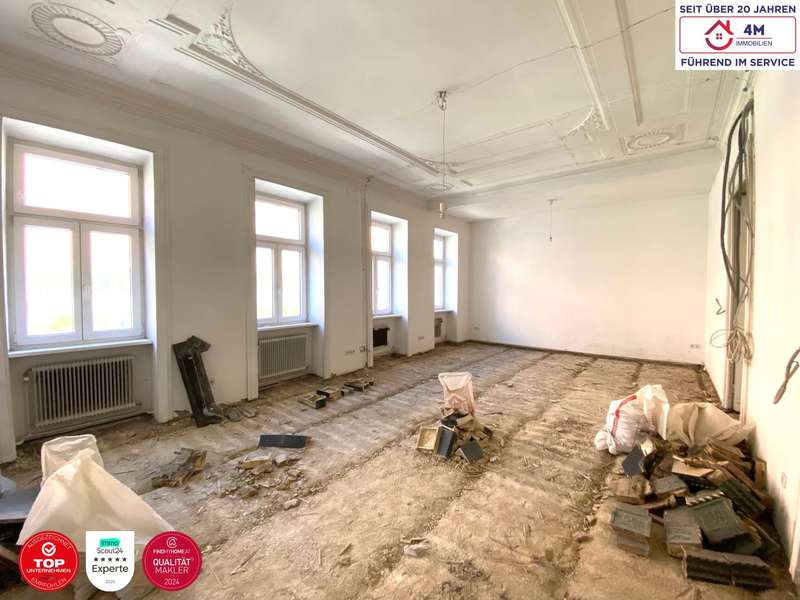 Eigentumswohnung Wien: Wohnzimmer (Aktueller Zustand) Wohnzimmer (Aktueller Zustand)