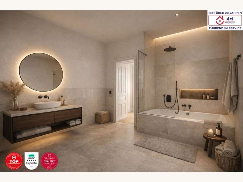 Eigentumswohnung Wien: Badezimmer (Visualisierung) Badezimmer (Visualisierung)