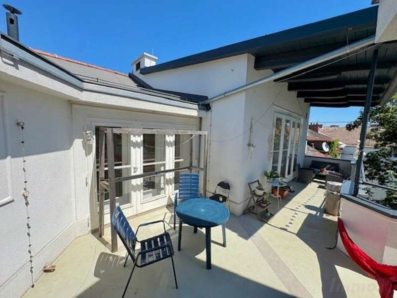 Penthouse Graz: Gesamtansicht der großen Terrasse Gesamtansicht der großen Terrasse