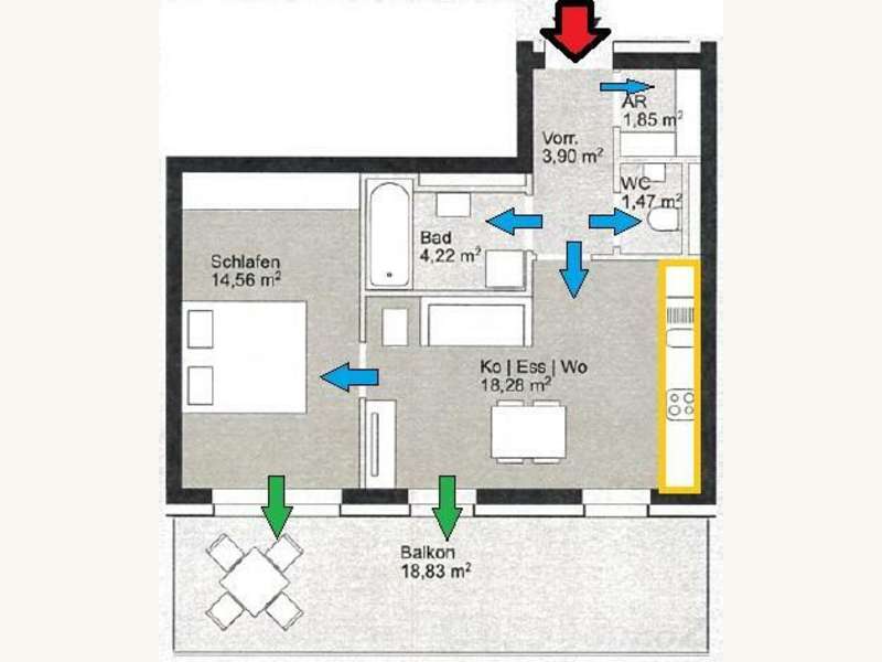 Penthouse Graz: Grundriss Grundriss