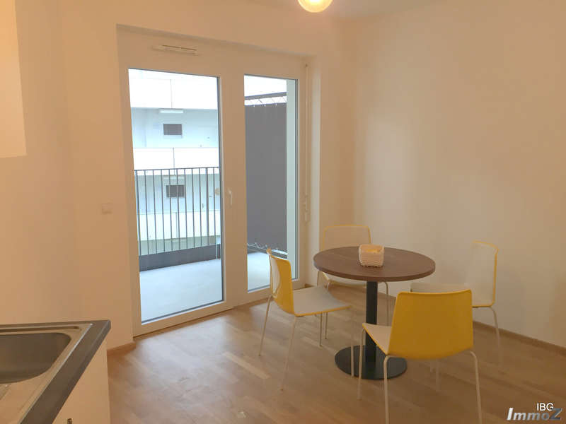 Eigentumswohnung Graz: Wohn-Kochbereich mit Balkon Wohn-Kochbereich mit Balkon
