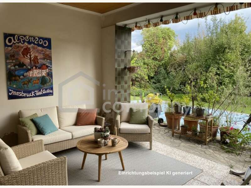 Einfamilienhaus Schwadorf: Gestaltungsbeispiel Veranda Gestaltungsbeispiel Veranda