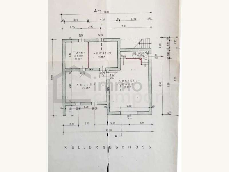 Haus Gols: Grundriss Kellergeschoss Grundriss Kellergeschoss