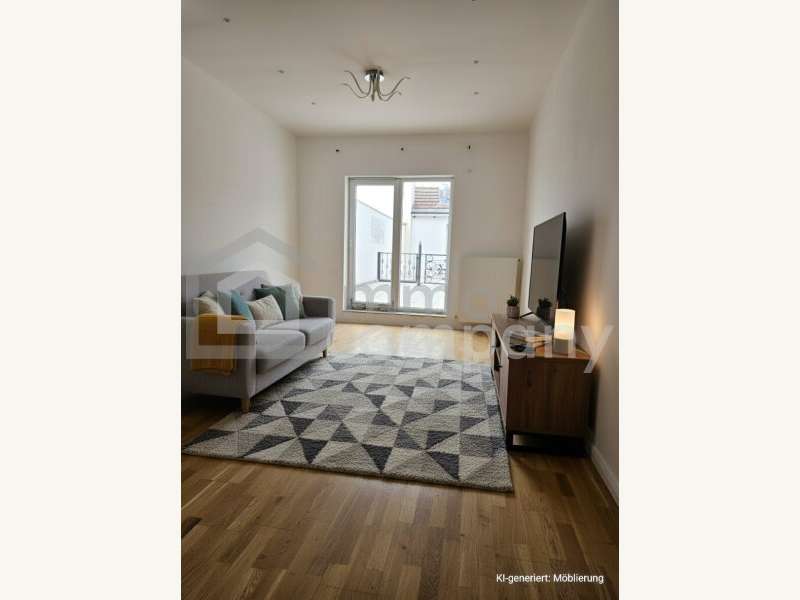 Wohnzimmer, KI generiert: Möblierung