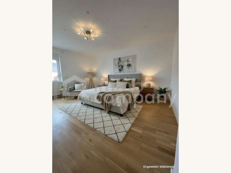 Großes Zimmer, KI generiert: Möblierung