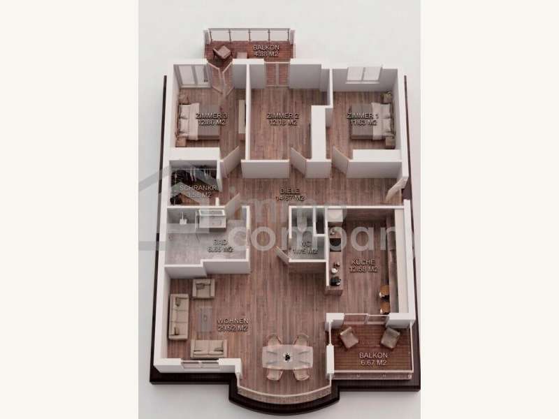 Eigentumswohnung Aldrans: Grundriss Grundriss