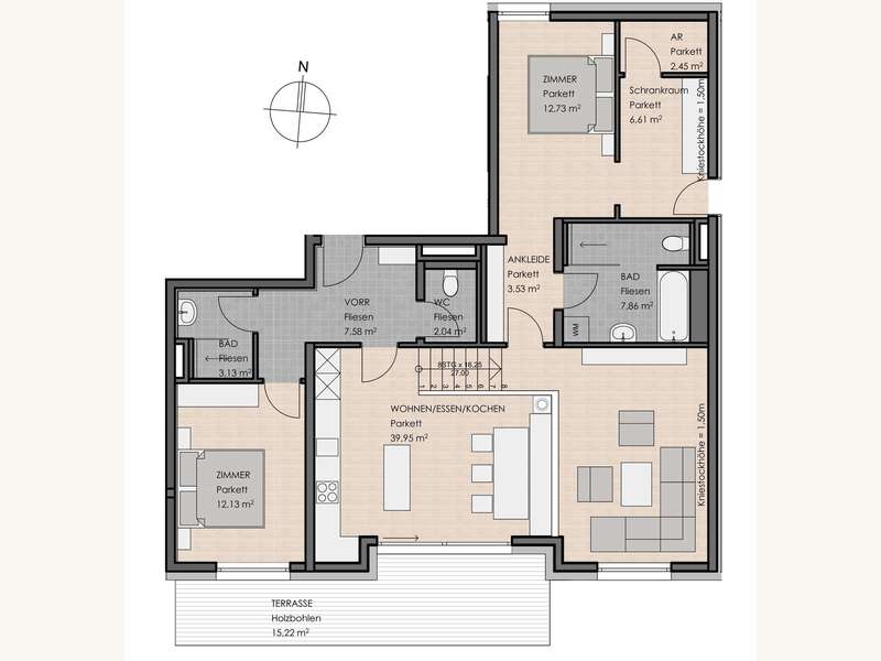 Dachgeschosswohnung Bramberg am Wildkogel: Grundriss Grundriss