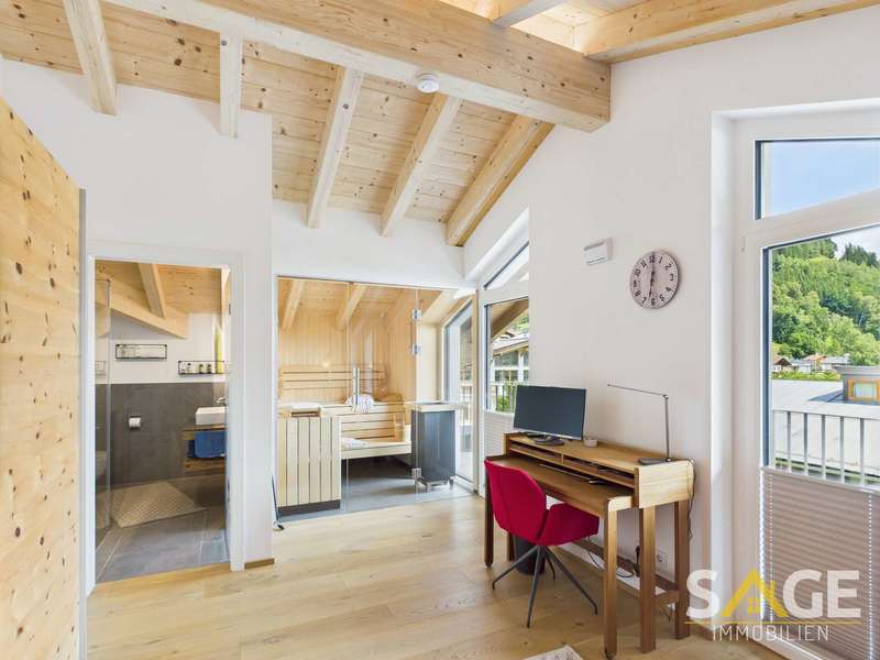 Penthouse Zell am See: Badezimmer und Sauna Badezimmer und Sauna