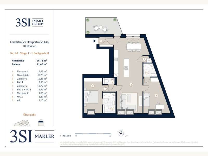 Dachgeschosswohnung in Wien - Bild 16