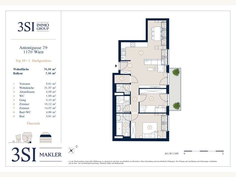 Dachgeschosswohnung in Wien - Bild 7 Dachgeschosswohnung in Wien - Bild 7