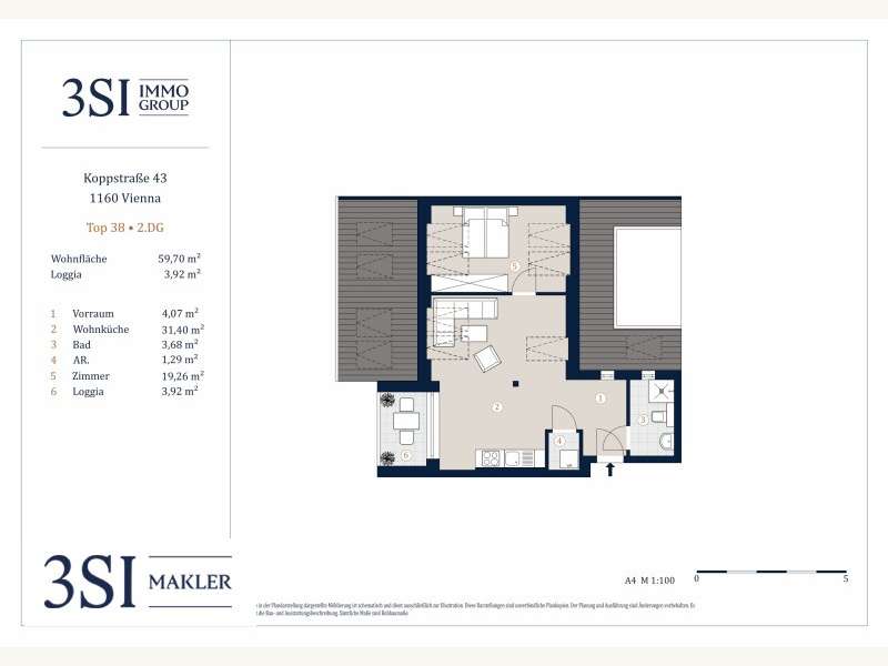 Dachgeschosswohnung in Wien - Bild 13