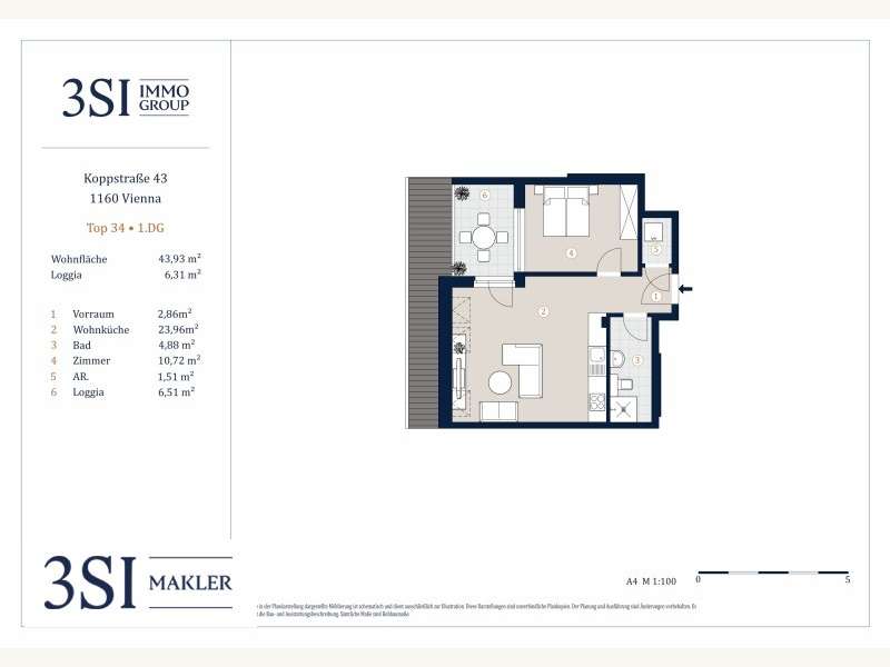 Dachgeschosswohnung in Wien - Bild 12