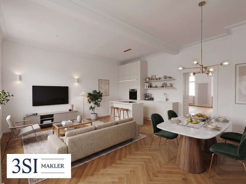 Eigentumswohnung Wien: Wohnzimmer_nachher_Gemini_KI Wohnzimmer_nachher_Gemini_KI